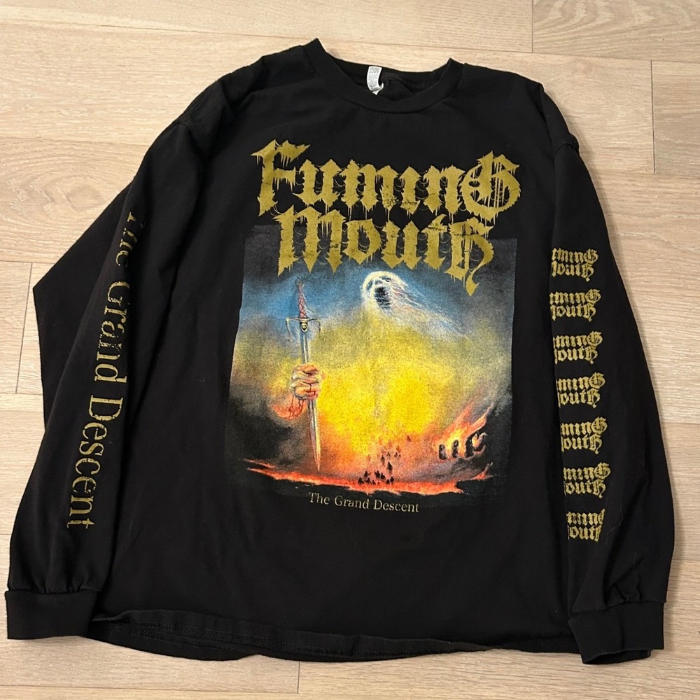 Fuming Mouth Hardcore Band Long Sleeve Tee Mens 2XL Punk Grunge Streetwear Edgy